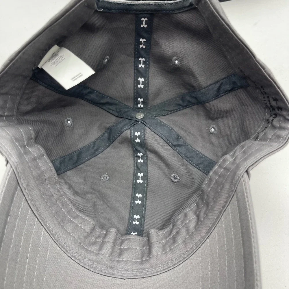 Under Armour 1282140 Mens OSFA Gray Chino Adjustable Golf Hat Strapback Cap